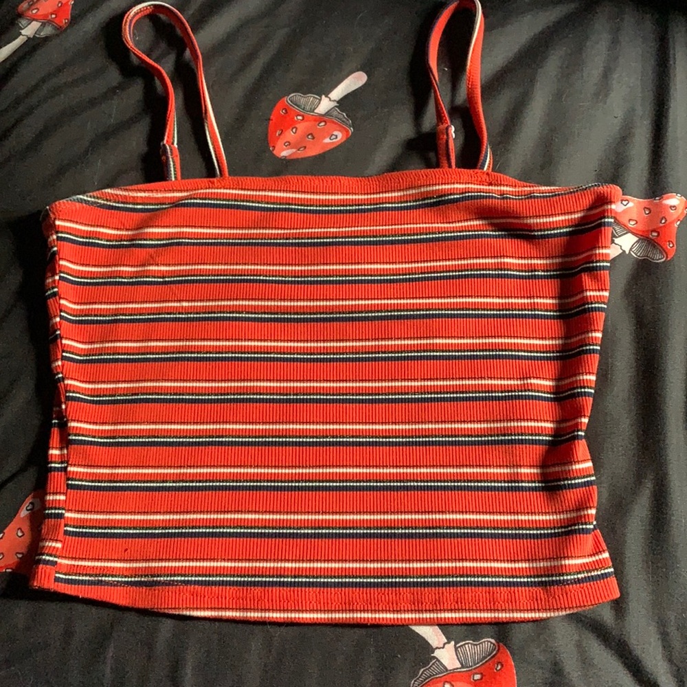 Ribbed crop tank top